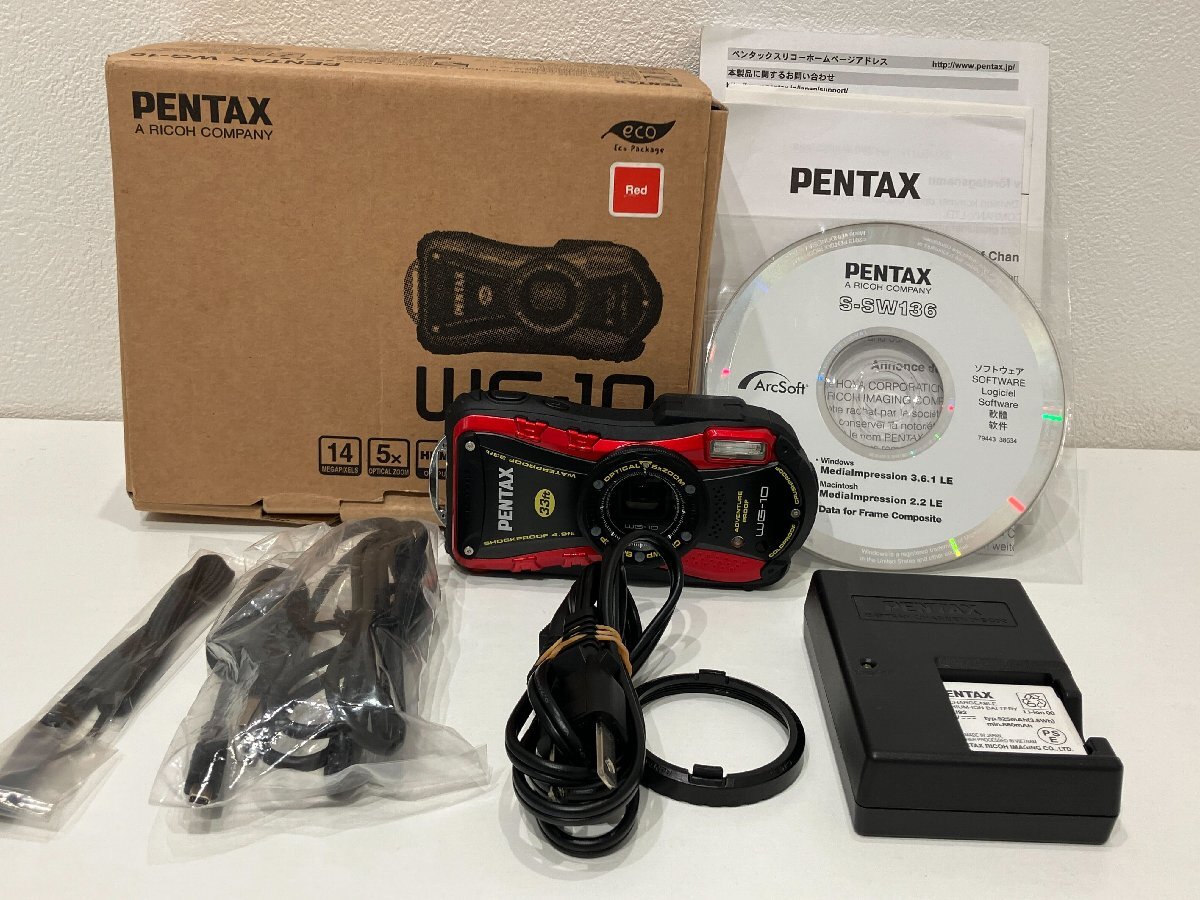 【O03720】PENTAX ペンタックス 防水デジタルカメラ WG-10 タフネス性能 中古現状品_画像7