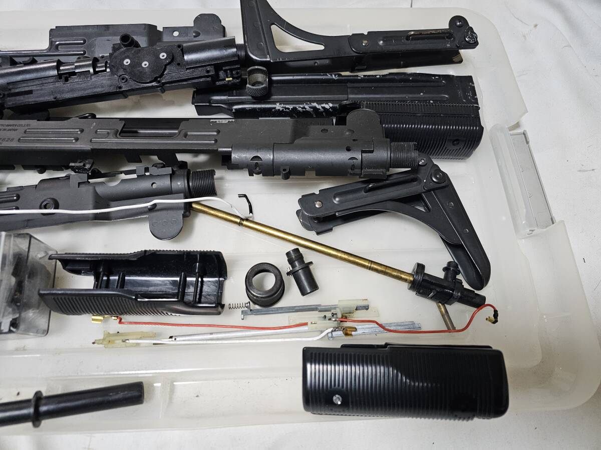  детали Tokyo Marui UZI стандартный электрооружие stock ресивер рукоятка верх покрытие поршень barrel камера и т.п. б/у товар Junk u-ji-