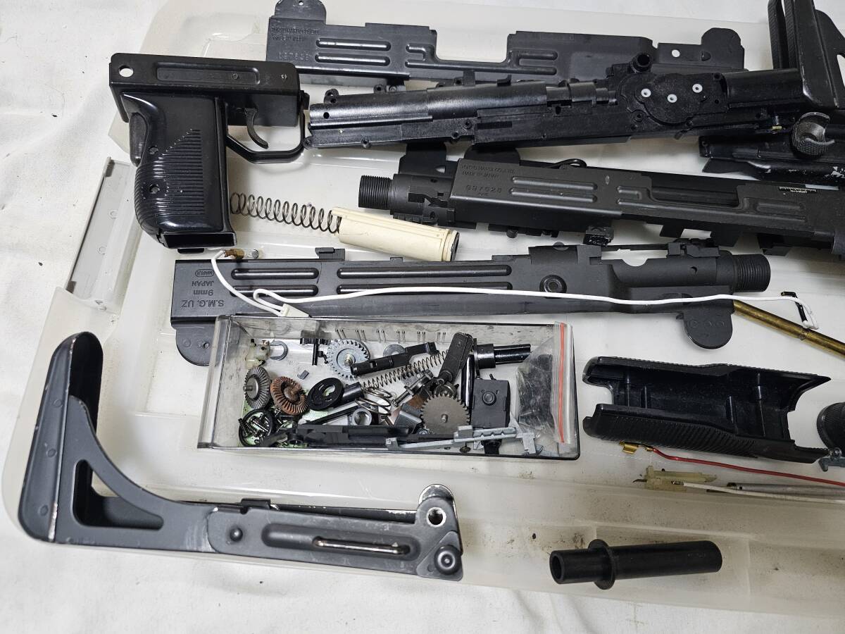  детали Tokyo Marui UZI стандартный электрооружие stock ресивер рукоятка верх покрытие поршень barrel камера и т.п. б/у товар Junk u-ji-