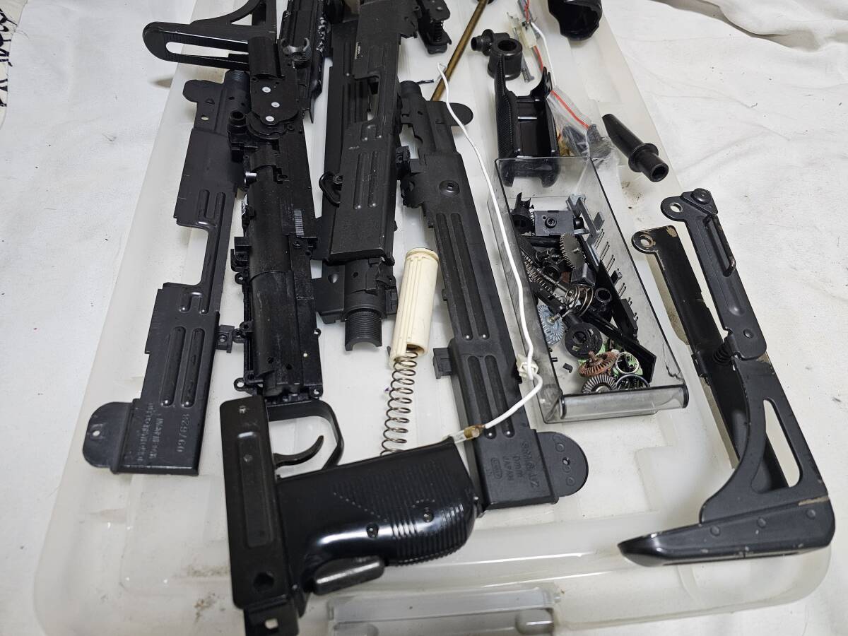  детали Tokyo Marui UZI стандартный электрооружие stock ресивер рукоятка верх покрытие поршень barrel камера и т.п. б/у товар Junk u-ji-