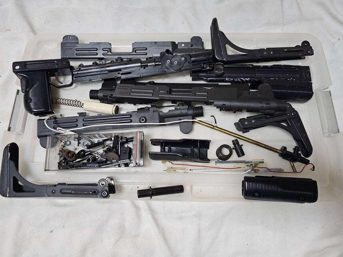  детали Tokyo Marui UZI стандартный электрооружие stock ресивер рукоятка верх покрытие поршень barrel камера и т.п. б/у товар Junk u-ji-