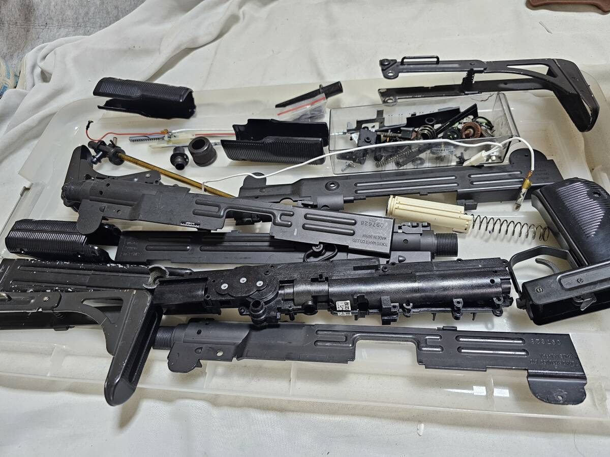  детали Tokyo Marui UZI стандартный электрооружие stock ресивер рукоятка верх покрытие поршень barrel камера и т.п. б/у товар Junk u-ji-