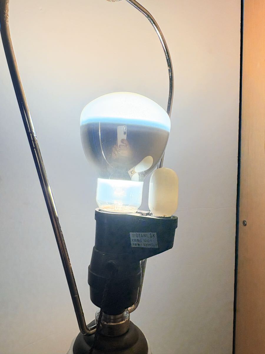 テーブルランプ 陶器製ブルー&ホワイト ひょうたん形 ランプスタンド_画像4