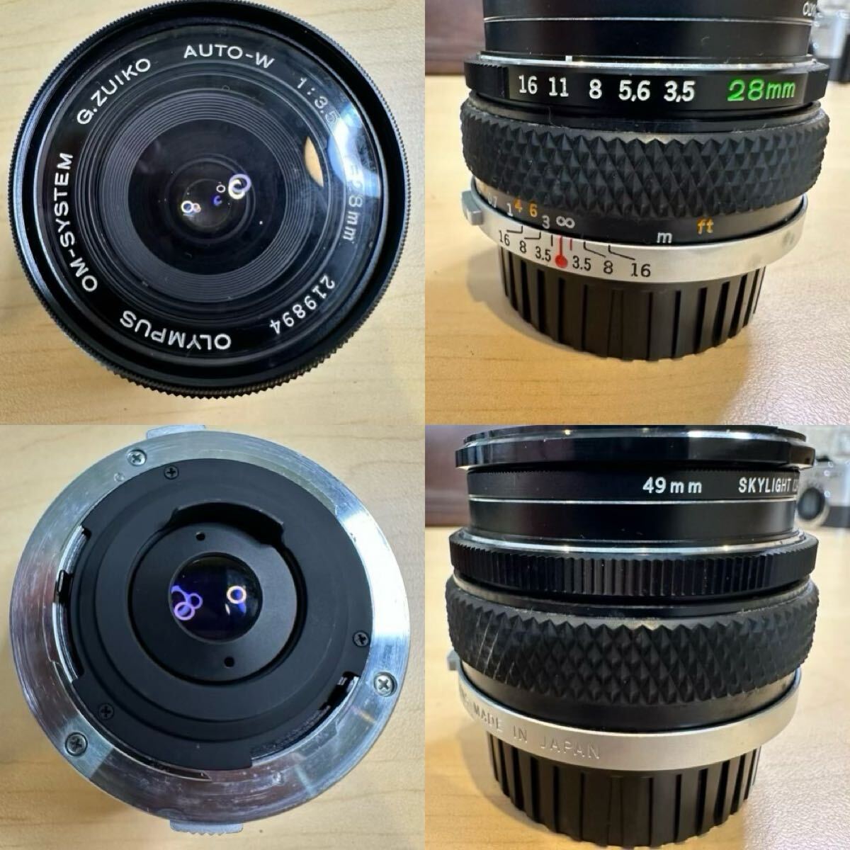 OLYMPUS オリンパス カメラ一式セット フィルム一眼レフカメラ カメラレンズ フラッシュ 三脚 ジャンク品 1円〜【7-1.NA】_画像7