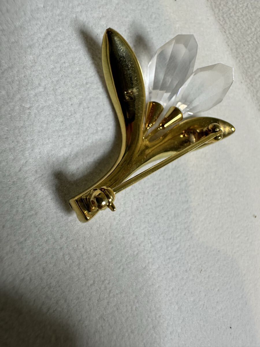 [ коробка есть ]SWAROVSKI Swarovski брошь crystal память z аксессуары цвет Lilly 1 иен ~[24-2.IMP]