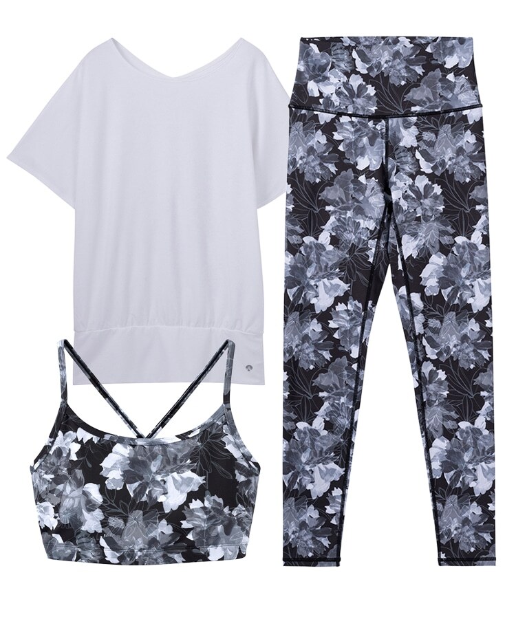 3点セット SUKALA プルオーバー付きトリプルセットアップ プルオーバー ブラトップ レギンス ブラック Ｍサイズ LAVA Lapre_画像1