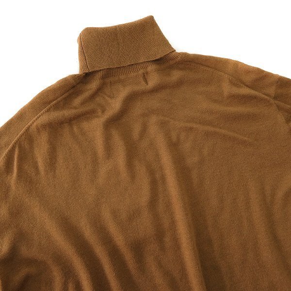 新品 POLO BCS ポロ LYCRA ウォッシャブル タートルネック ニット M 茶 【I45336】 秋冬 メンズ セーター ハイゲージ ウール ブラウン_画像3