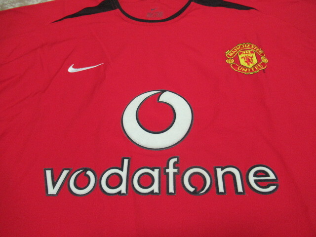 【正規品】マンチェスターユナイテッド 2002-2004シーズン ホーム用 半袖 Lサイズ モロッコ製 ロナウドベッカムヴェロン在籍時_画像7