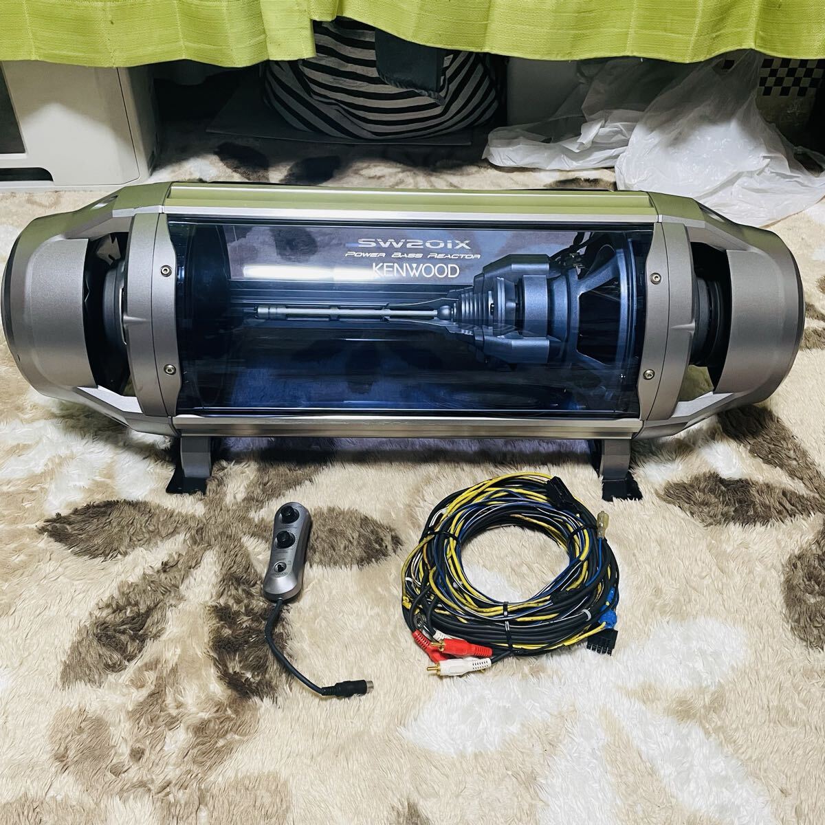 KENWOOD ケンウッド SW201X リモコン 配線ケーブル付き サブウーファー_画像1
