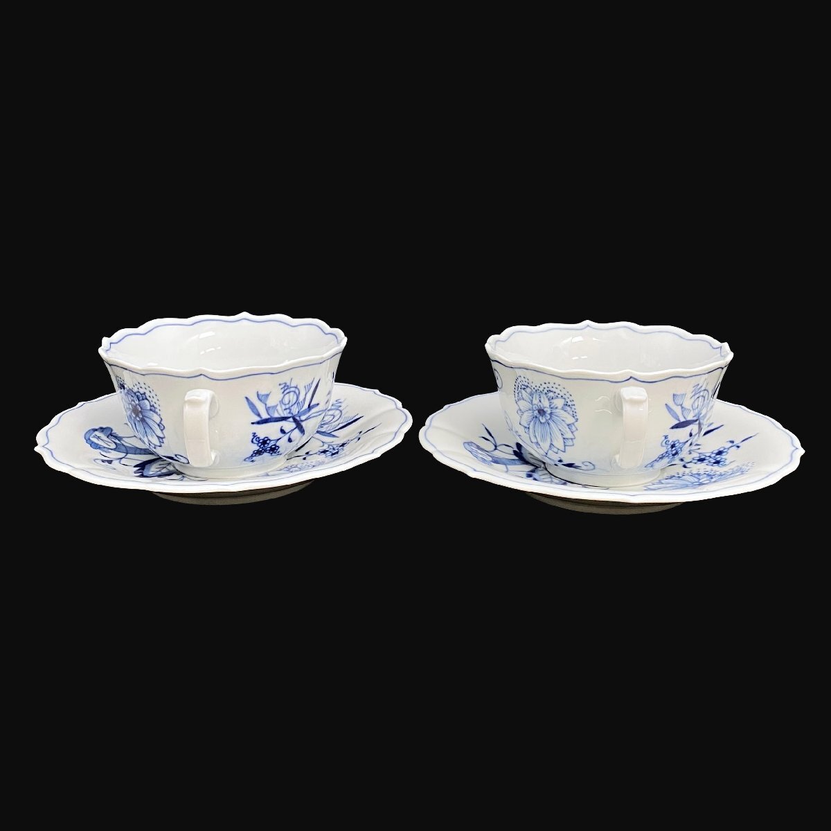 Meissen マイセン ブルーオニオン ティーカップ＆ソーサー 2客 26-4318971_画像2