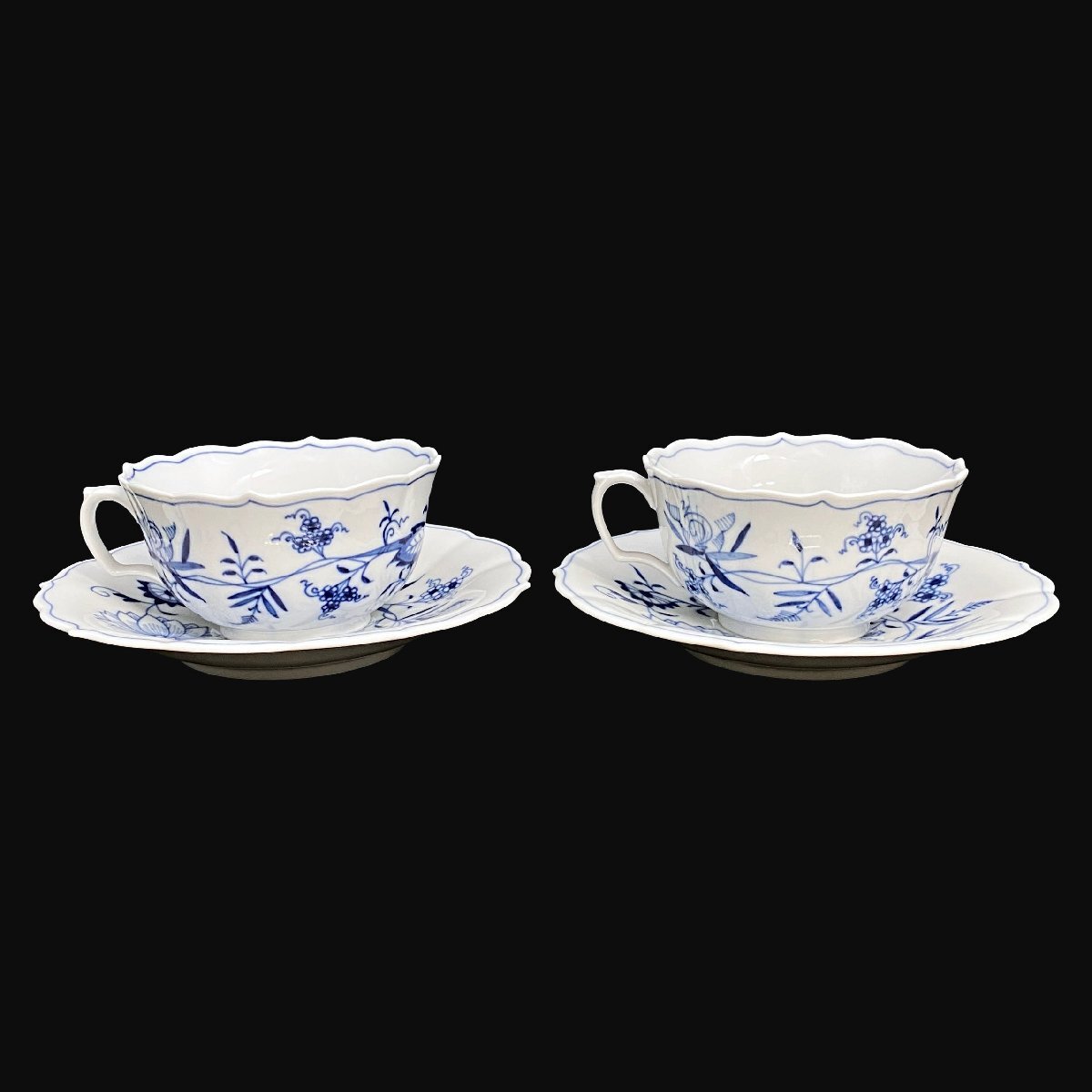 Meissen マイセン ブルーオニオン ティーカップ＆ソーサー 2客 26-4318971_画像3