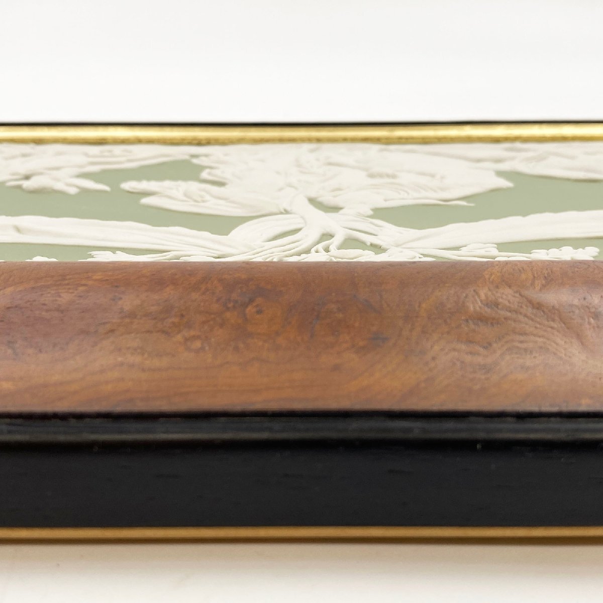 ウェッジウッド 限定300 ジャスパー セージグリーン「SELENE VISITING ENDYMION」プラーク 陶板 ※同梱不可 20-3894095_画像8