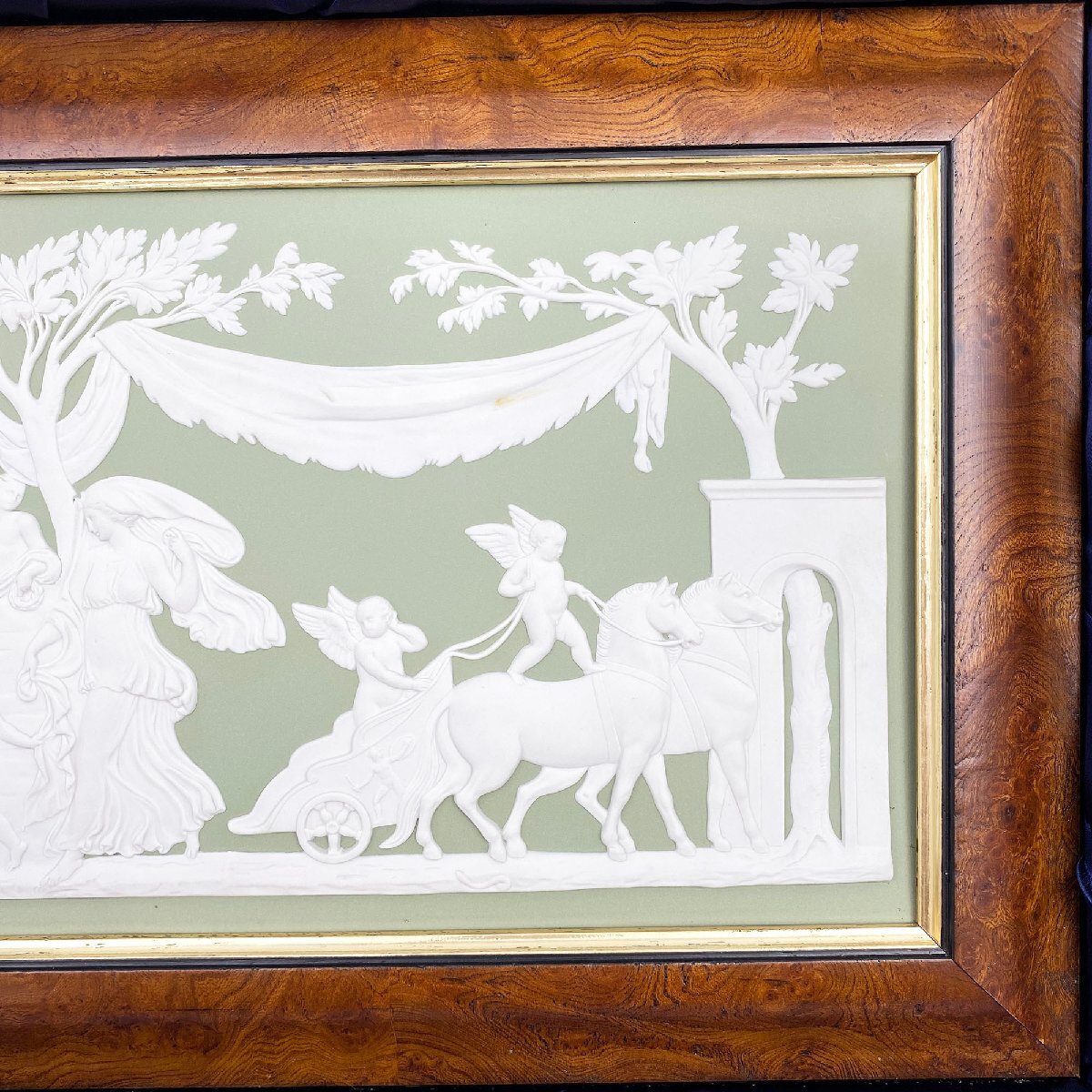 ウェッジウッド 限定300 ジャスパー セージグリーン「SELENE VISITING ENDYMION」プラーク 陶板 ※同梱不可 20-3894095_画像5