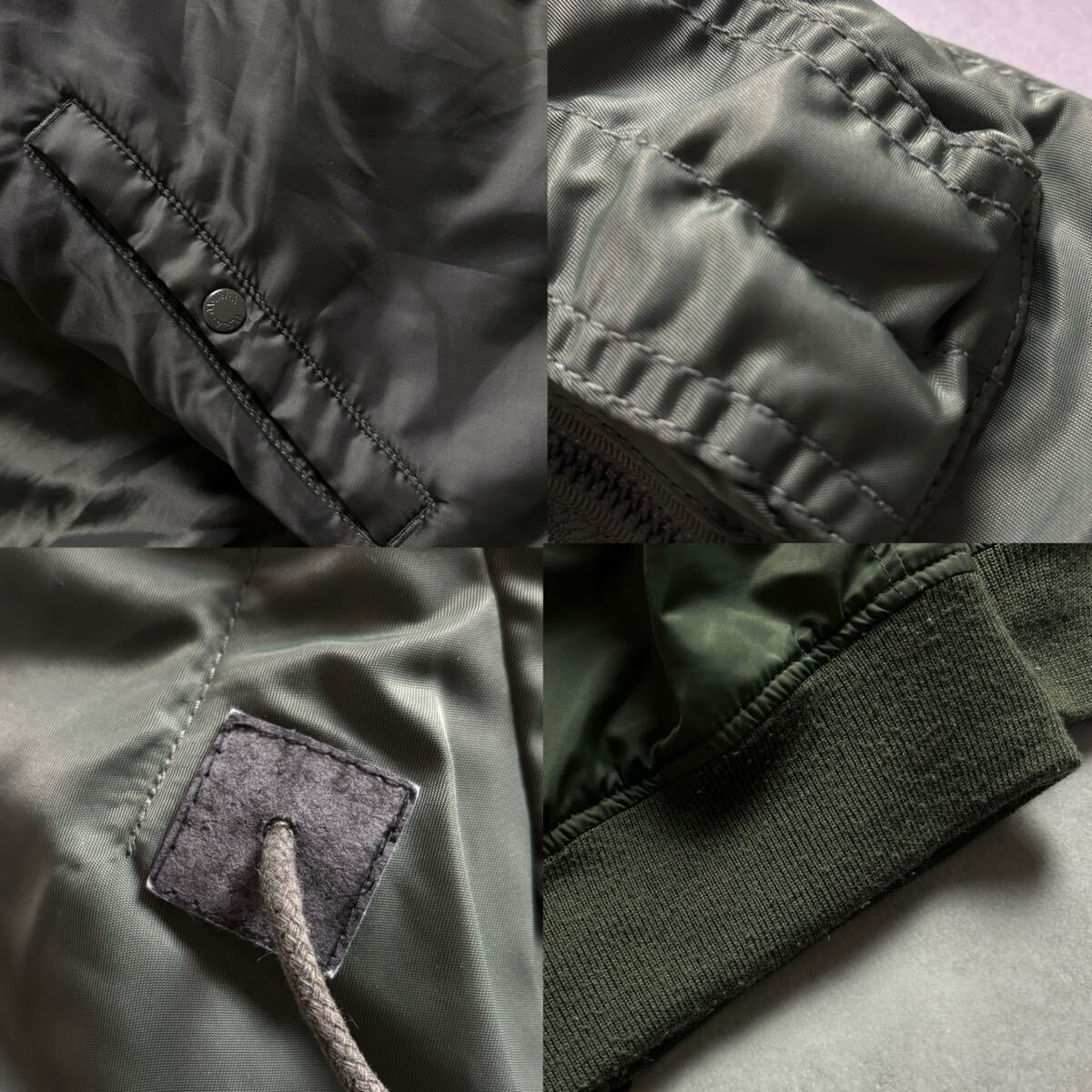 AVIREX アヴィレックス 6152148 N-2B フライトジャケット アビレックス ミリタリー 中綿 フーディ ボア カーキ 上野商会 大きいサイズ 2XL_画像7