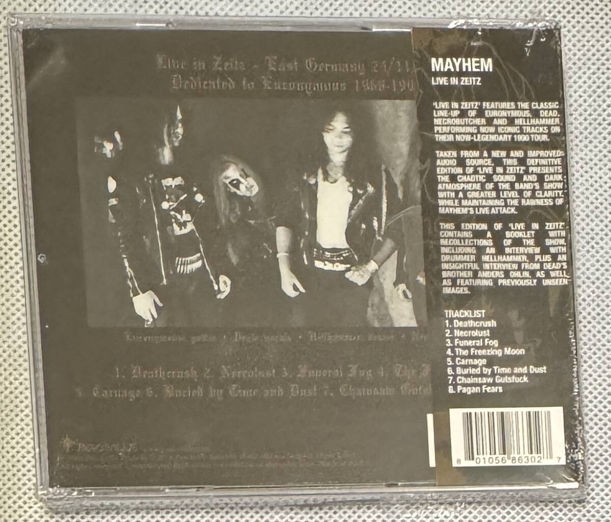 90年 ブラックメタル Mayhem - Live in Zeitz メイヘム 北欧 ノルウェー ブラック Black Metal Euronymous / Dead 帯付き 未開封の画像2