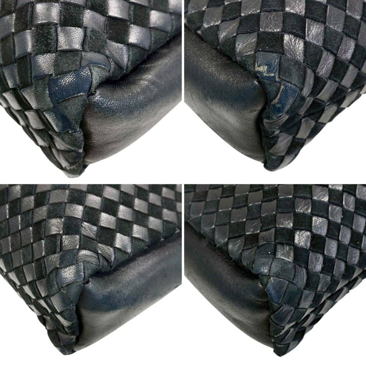 【B4046】 BALLY バリー ハンドバッグ ブラック ゴールド金具 イタリア製 タッセル ファスナー 編み込み レディース レザー_画像5