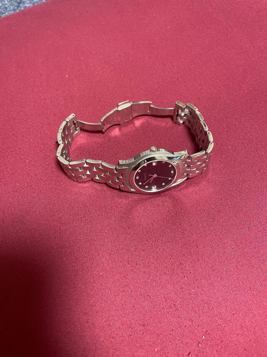 GUCCI 腕時計 ブラック 5500M 11Pダイヤ_画像9