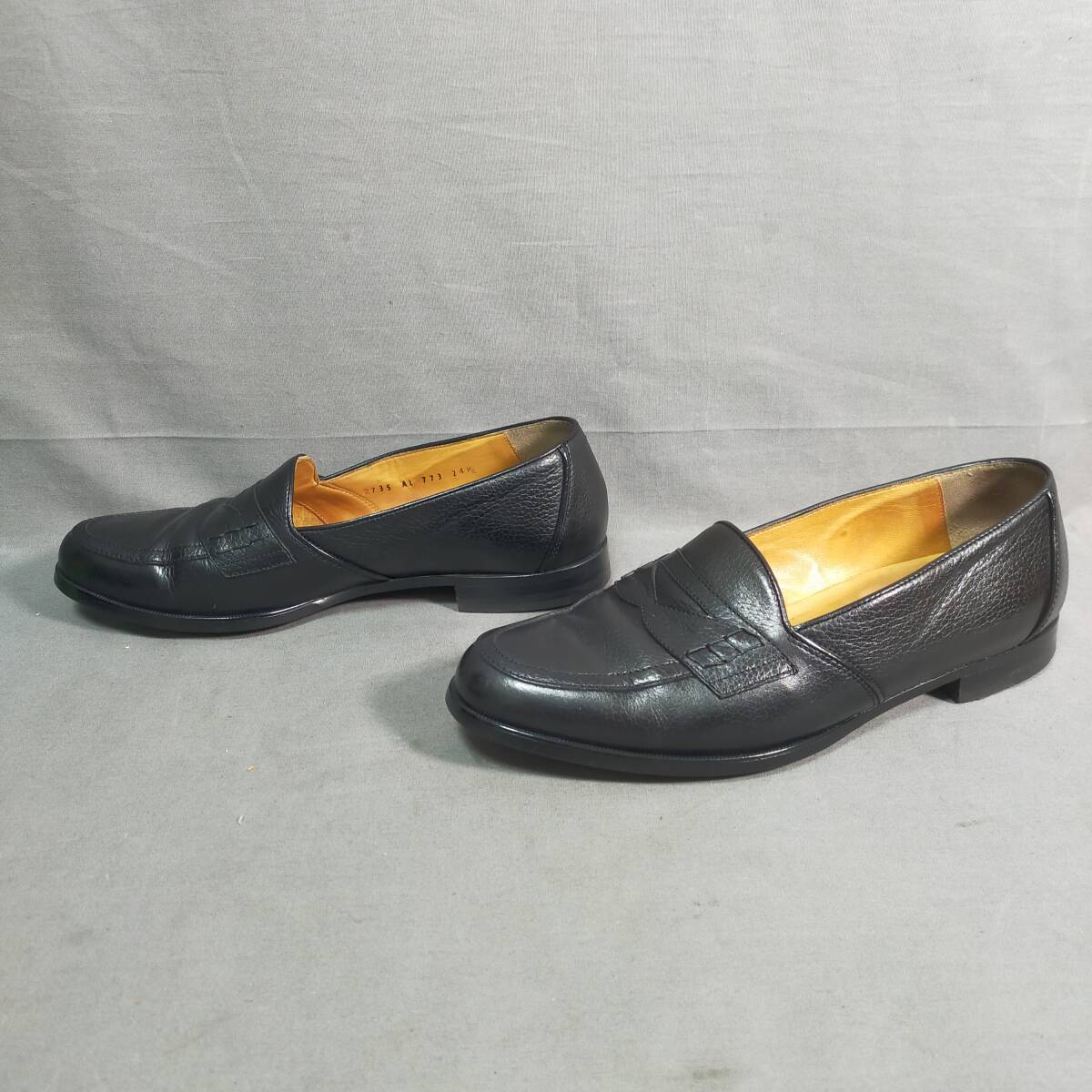 5711/24　GJ72500　REGAL　リーガル　レザー　ローファー　メンズ　24.5cm　ブラック　黒_画像6
