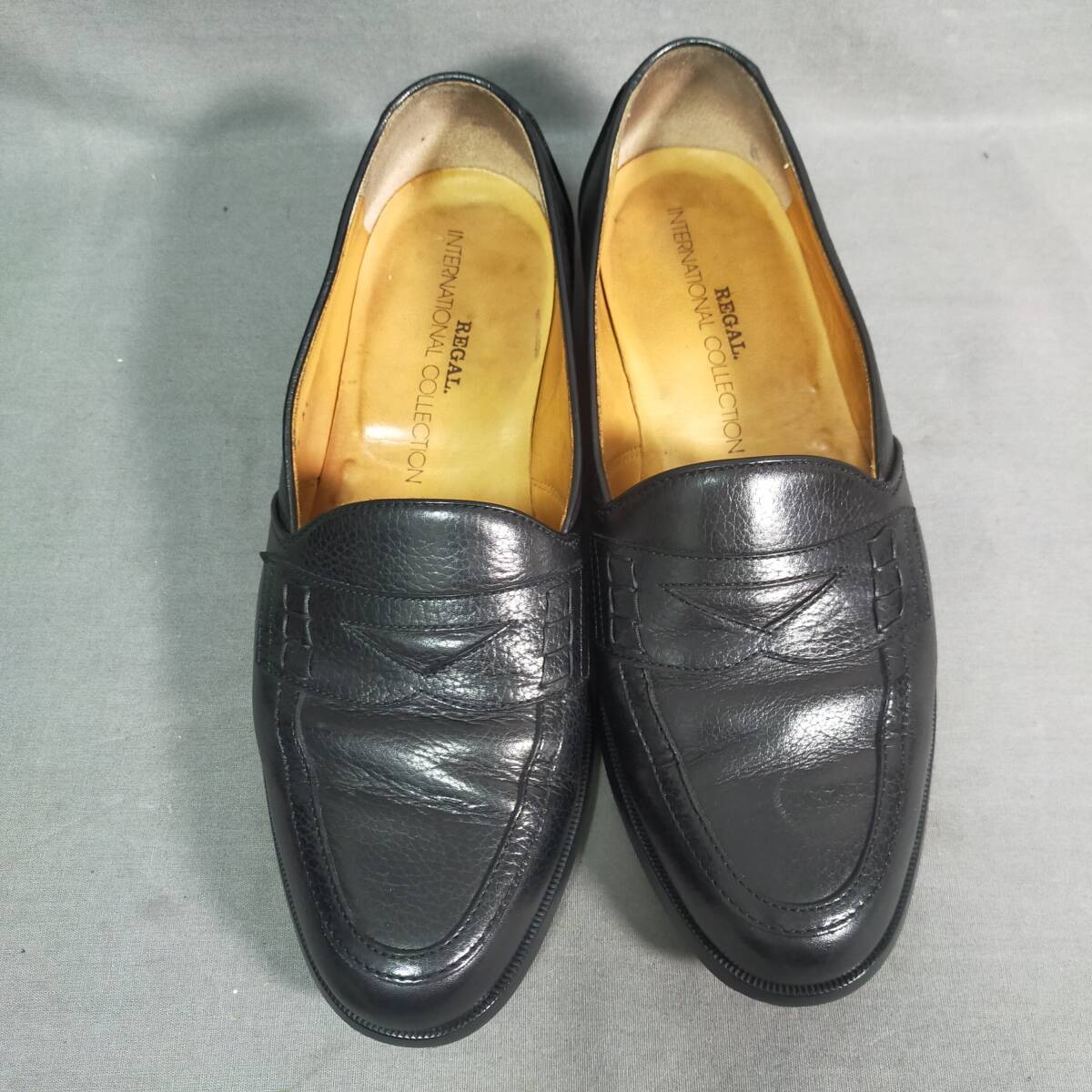 5711/24　GJ72500　REGAL　リーガル　レザー　ローファー　メンズ　24.5cm　ブラック　黒_画像2