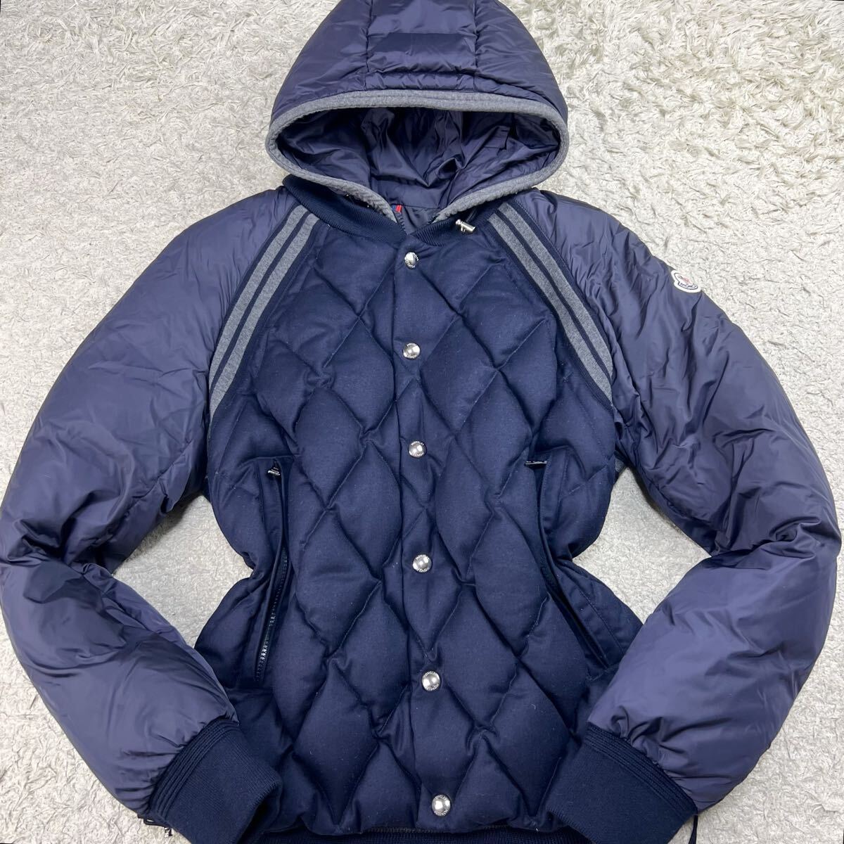 唯一無二XL!!! モンクレール『伝家の宝刀』MONCLER ダウンジャケット 3 キルティング 切替◎ パーカー 超極暖◎ 肉厚◎アニメタグ 銀ボタン_画像2