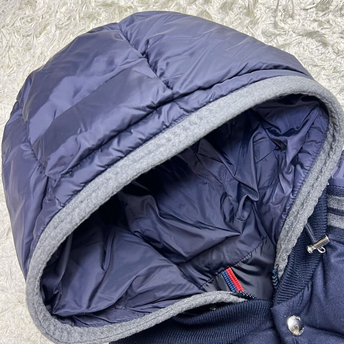 唯一無二XL!!! モンクレール『伝家の宝刀』MONCLER ダウンジャケット 3 キルティング 切替◎ パーカー 超極暖◎ 肉厚◎アニメタグ 銀ボタン_画像5