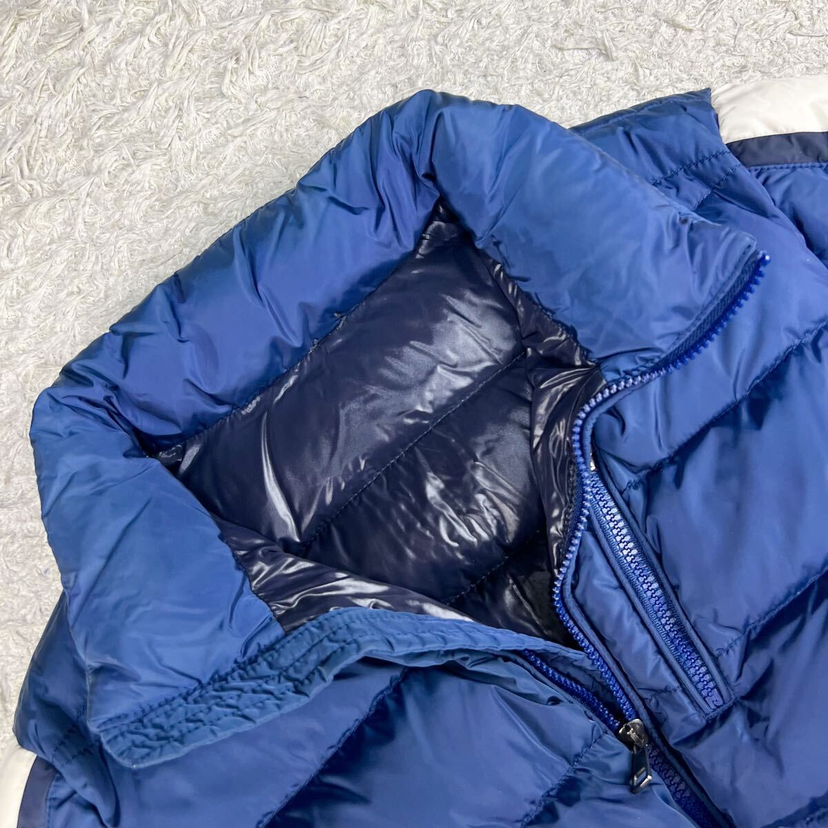 プレミアムXL!!! モンクレール【幻の逸品】MONCLER ダウンジャケット 3 SARTRE キルティング 極暖◎ ライン 肉厚◎ ロゴワッペン 青 ブルー_画像5