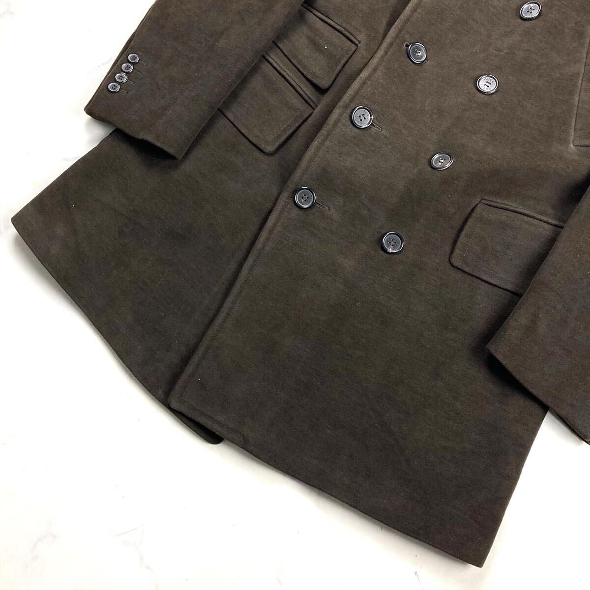 未使用級 XL位 GUCCI グッチ ダブルチェスターコート ロング ジャケット ピーコート ダークブラウン 50 メンズ ビジネス 【最高級の逸品】_画像4