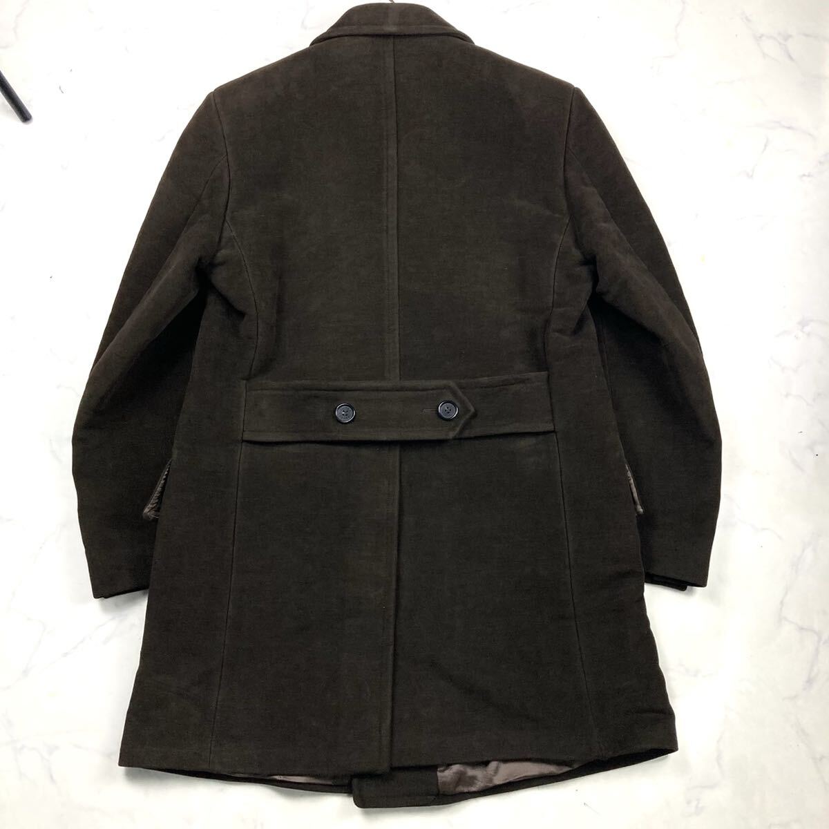 未使用級 XL位 GUCCI グッチ ダブルチェスターコート ロング ジャケット ピーコート ダークブラウン 50 メンズ ビジネス 【最高級の逸品】_画像7