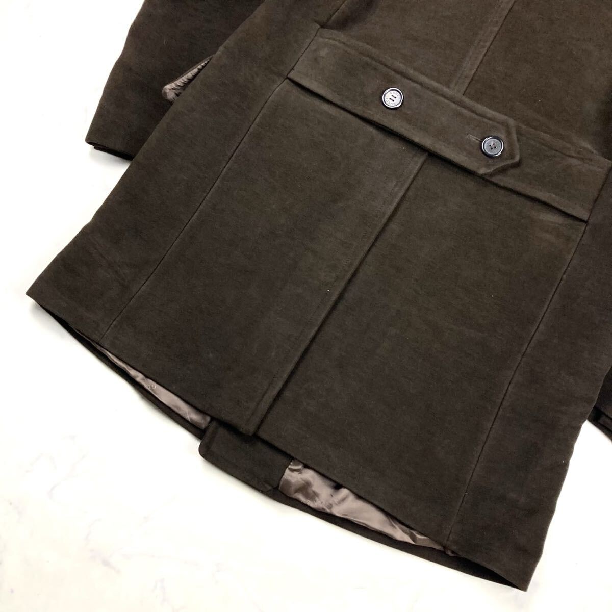 未使用級 XL位 GUCCI グッチ ダブルチェスターコート ロング ジャケット ピーコート ダークブラウン 50 メンズ ビジネス 【最高級の逸品】_画像9