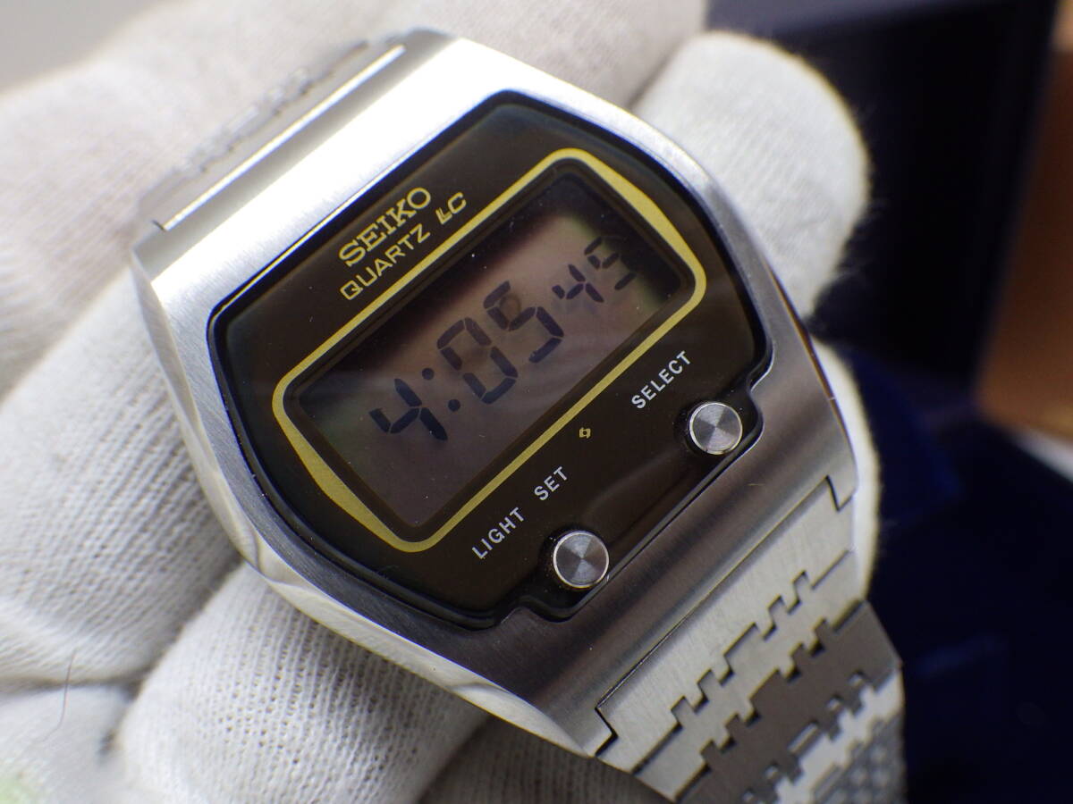デッドストック SEIKO 1975年 QUARTZ LC DPM013 稼働品 未使用 タグ BOX 初期デジタル 0664-5000 _画像8