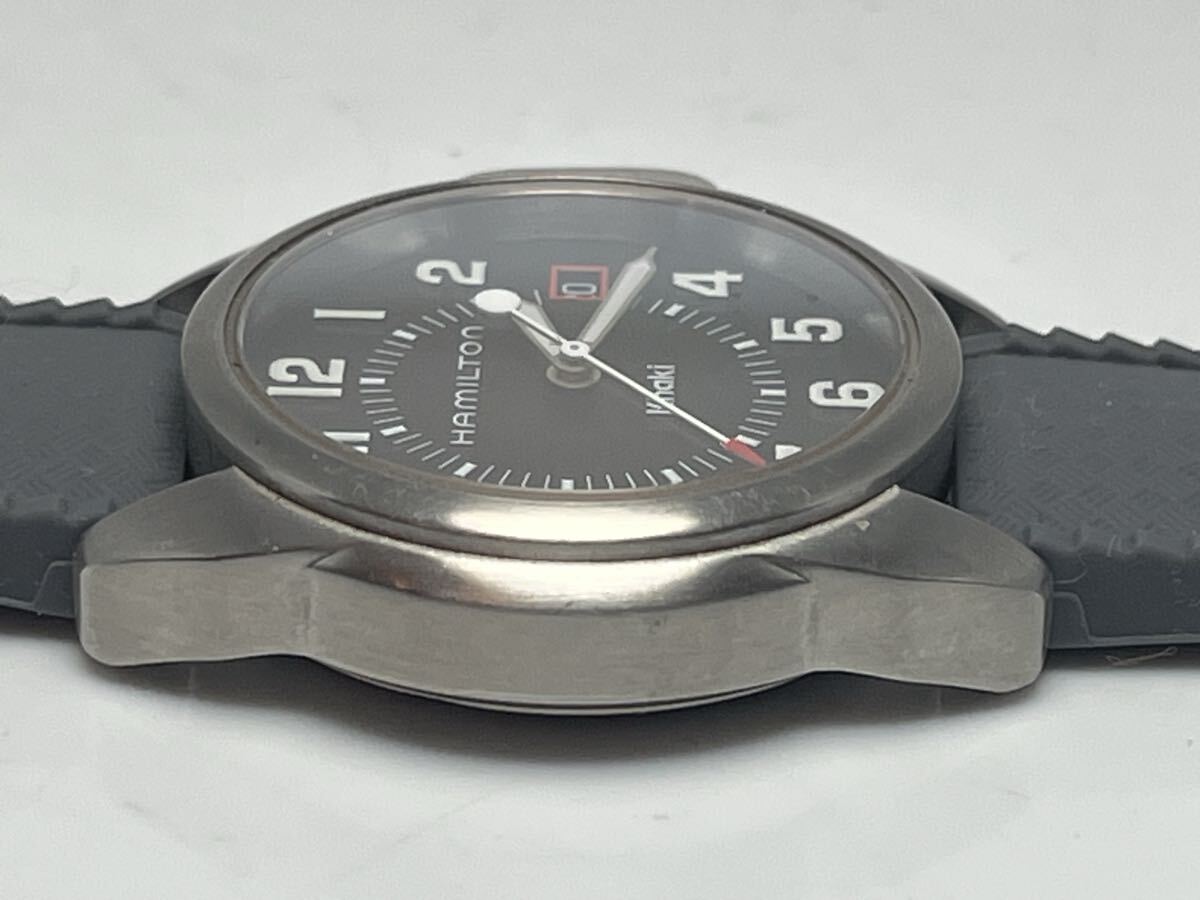 必読商品説明 廃業時計店より ハミルトン カーキ HAMILTON KHAKI 中古作動品 電池交換済み_画像6