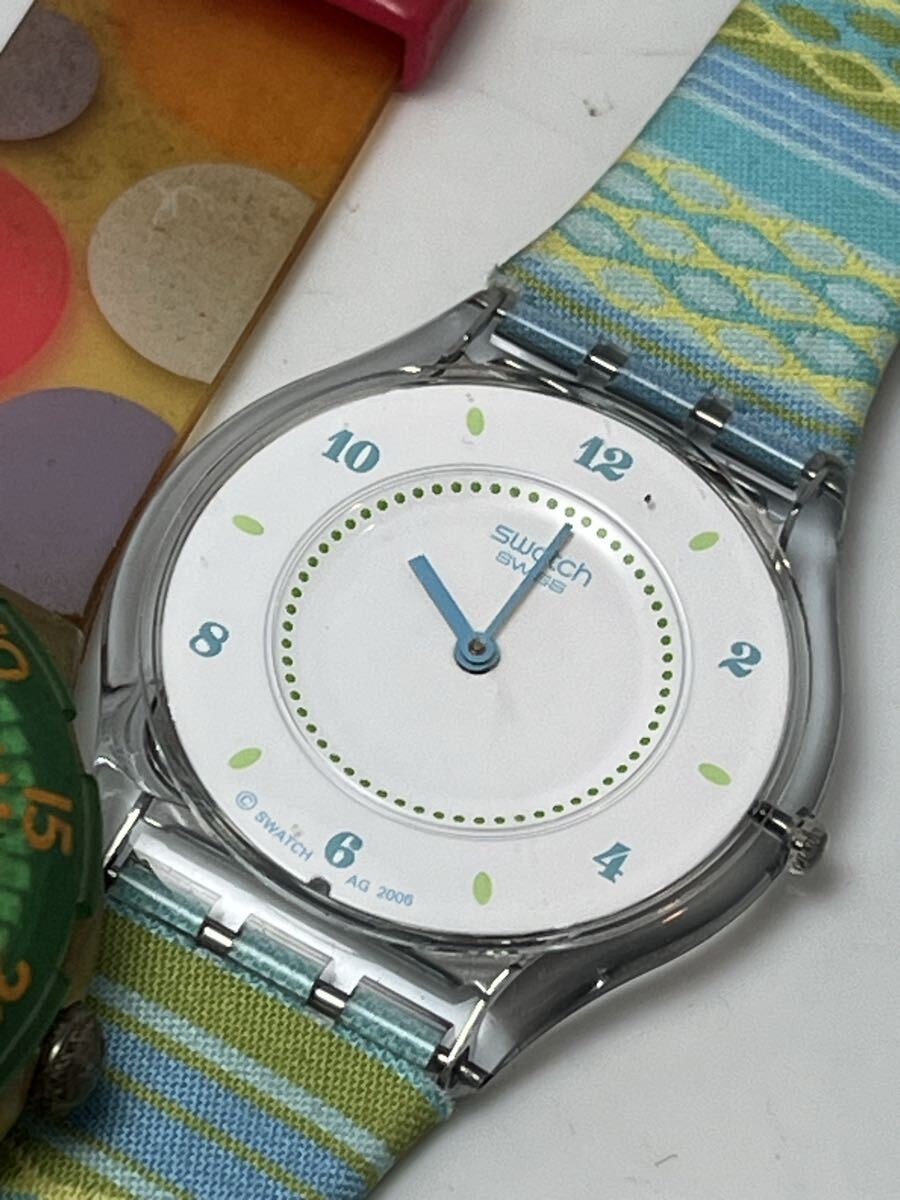 必読商品説明 廃業時計店より SWATCH スオッチ スゥオッチ ジャンクまとめて 再生、部品取りに 自動巻は動いてます。_画像9