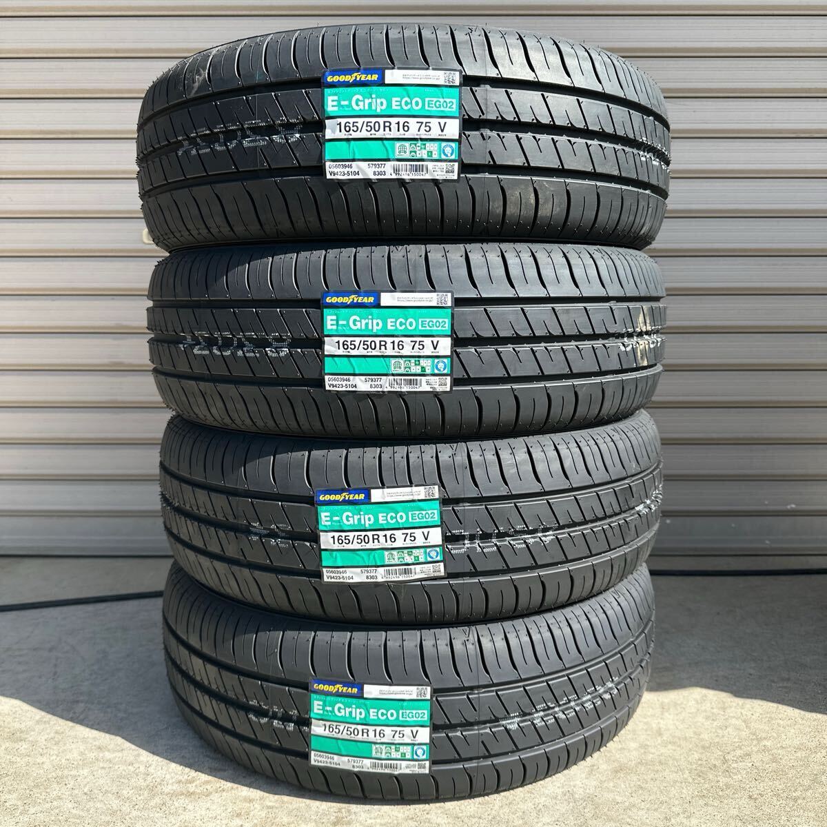 【当日発送 日本製】4本/本州法人宛28000円～ 【領収書発行可】165/50R16 165/50R16 GOODYEAR EfficientGrip ECO EG02日本製 _画像1
