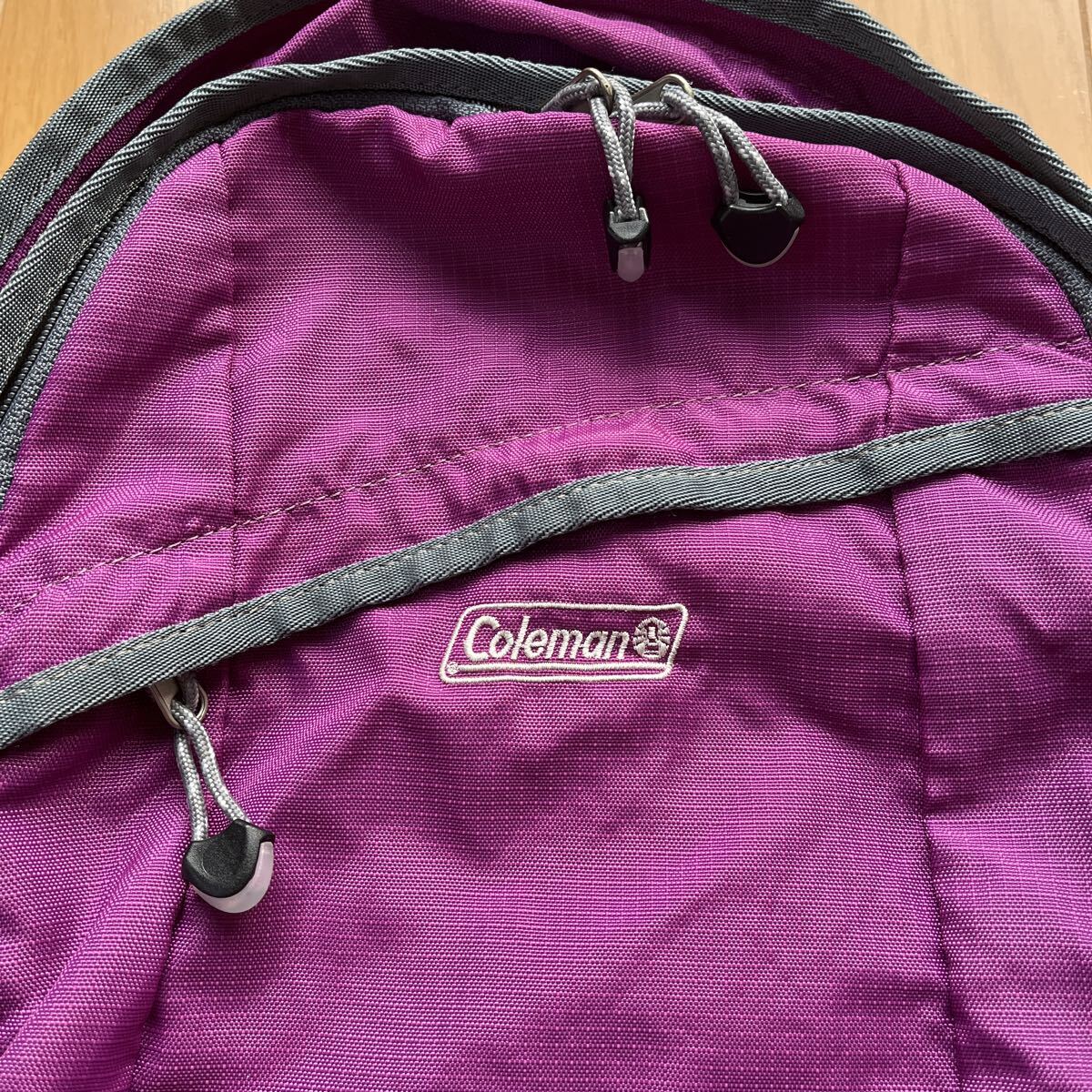 Coleman コールマン リュック　パープル　通勤　通学 アウトドア　キャンプ 登山　リュックサック_画像2