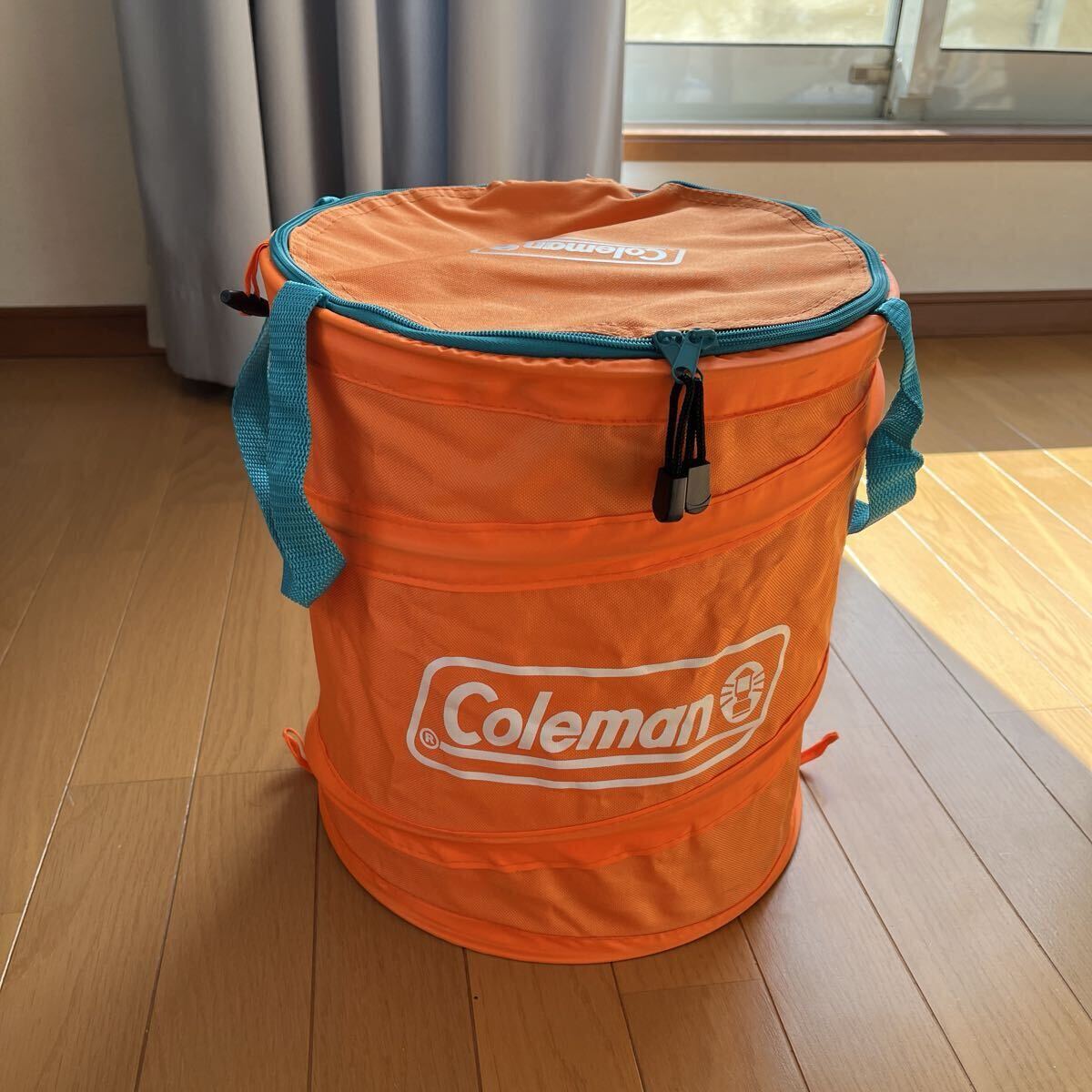 Coleman コールマン　 ポップアップボックス　希少　廃番カラー　アプリコット(オレンジ色) アウトドア キャンプ 折りたたみ　収納_画像1