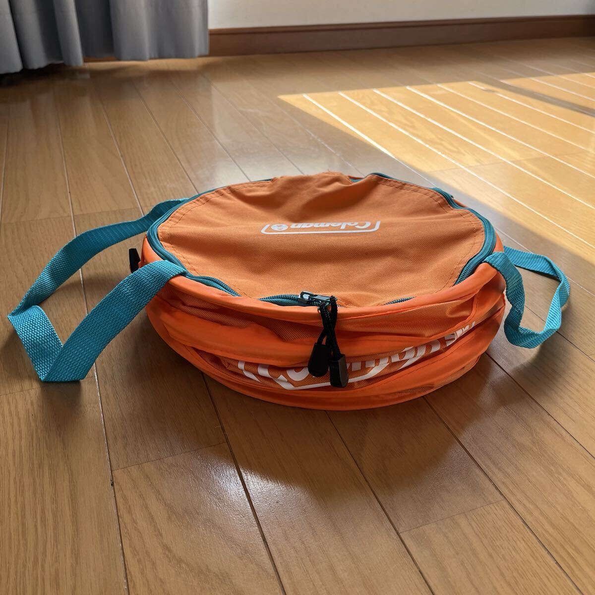 Coleman コールマン　 ポップアップボックス　希少　廃番カラー　アプリコット(オレンジ色) アウトドア キャンプ 折りたたみ　収納_画像9