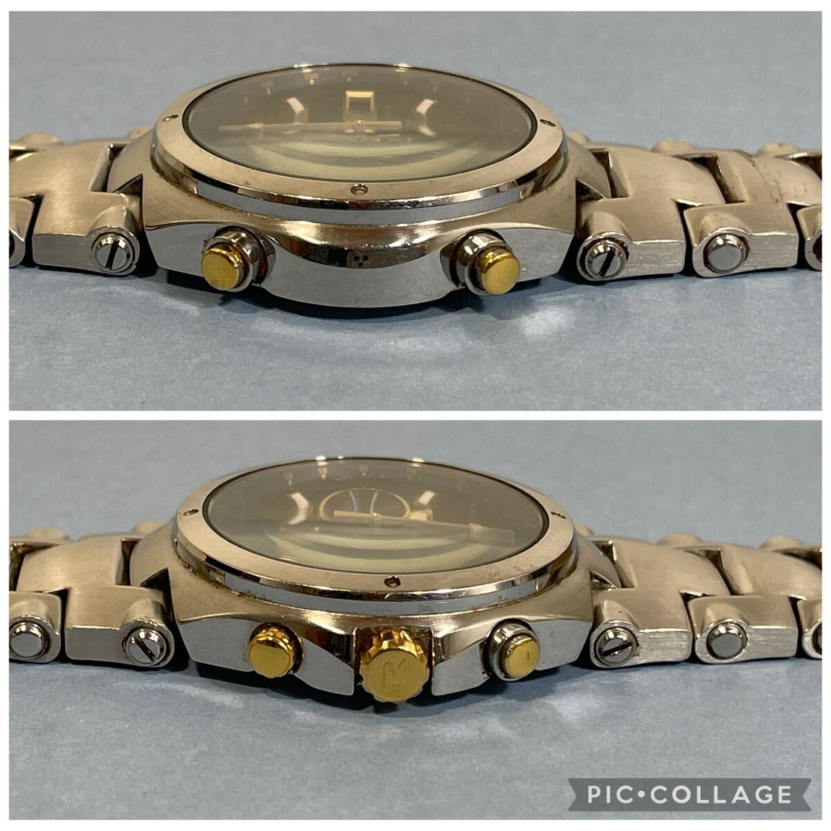 【中古・不動品】腕時計 SEIKO ALBA ROOX セイコー アルバ クロノグラフ Y182-6F10 クオーツ時計 ウォッチ 部品取りに メンズ _画像3