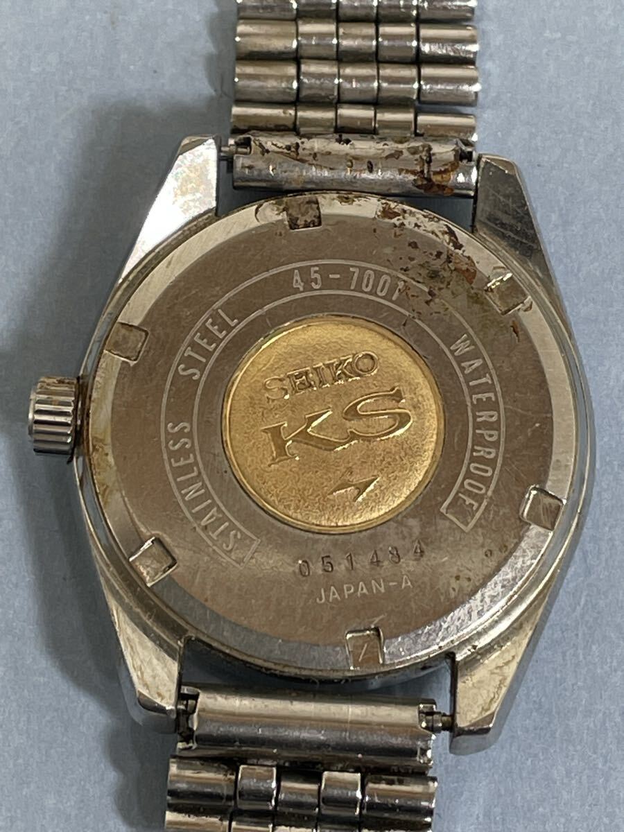 【中古・稼働品】腕時計 SEIKO キングセイコー45KS クオーツ時計 ヴィンテージ アンティーク 部品取りに　メンズ ハイビート KS 手巻き_画像2