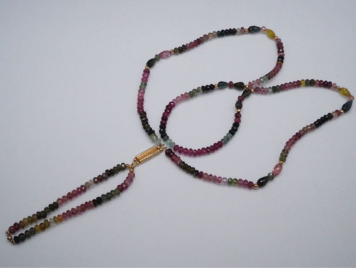 [58] турмалин длинный колье длина примерно 82cm аксессуары TIA