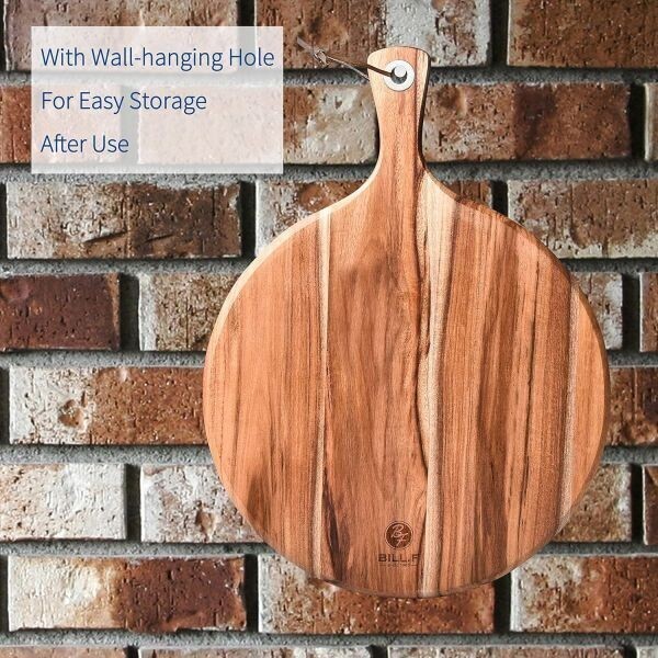 アカシア木製ピザピール ハンドル付サービングボード 1円スタート 5010501050867 _画像5