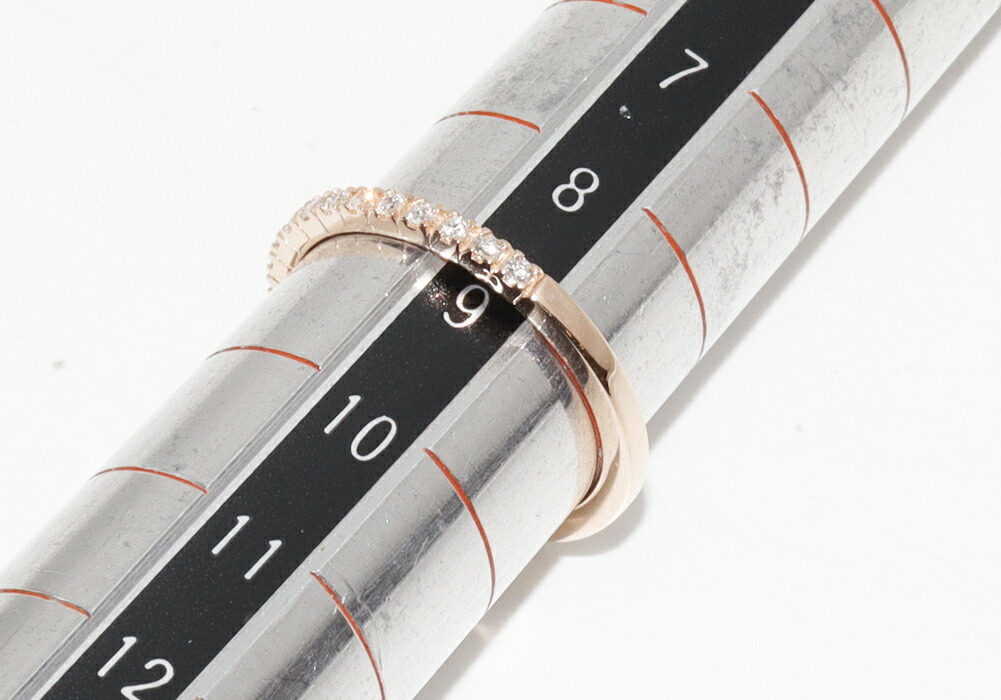  BVLGARY кольцо K18PG diamond 20Pdumi палец на ноге ru половина Eternity кольцо 