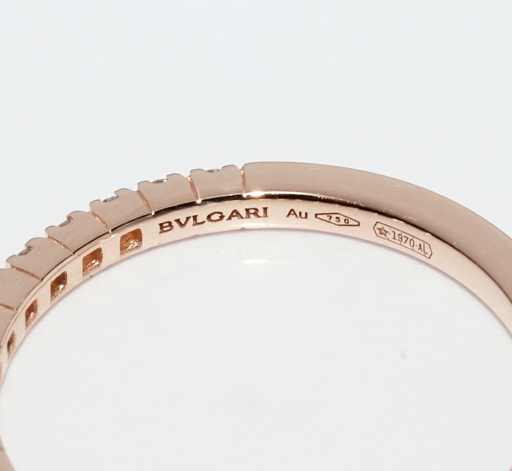  BVLGARY кольцо K18PG diamond 20Pdumi палец на ноге ru половина Eternity кольцо 