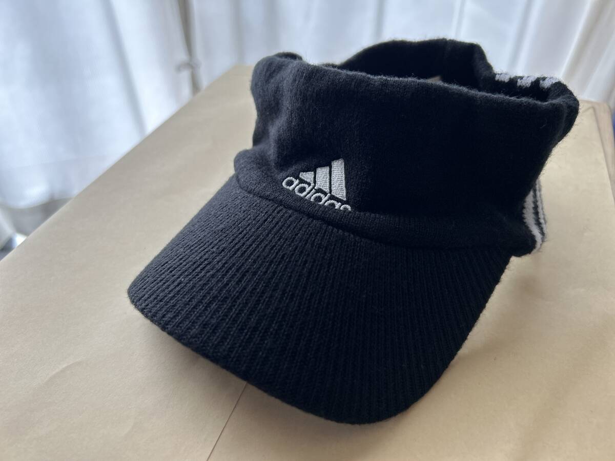 アディダス　秋冬用　サンバイザー　防寒用_画像1