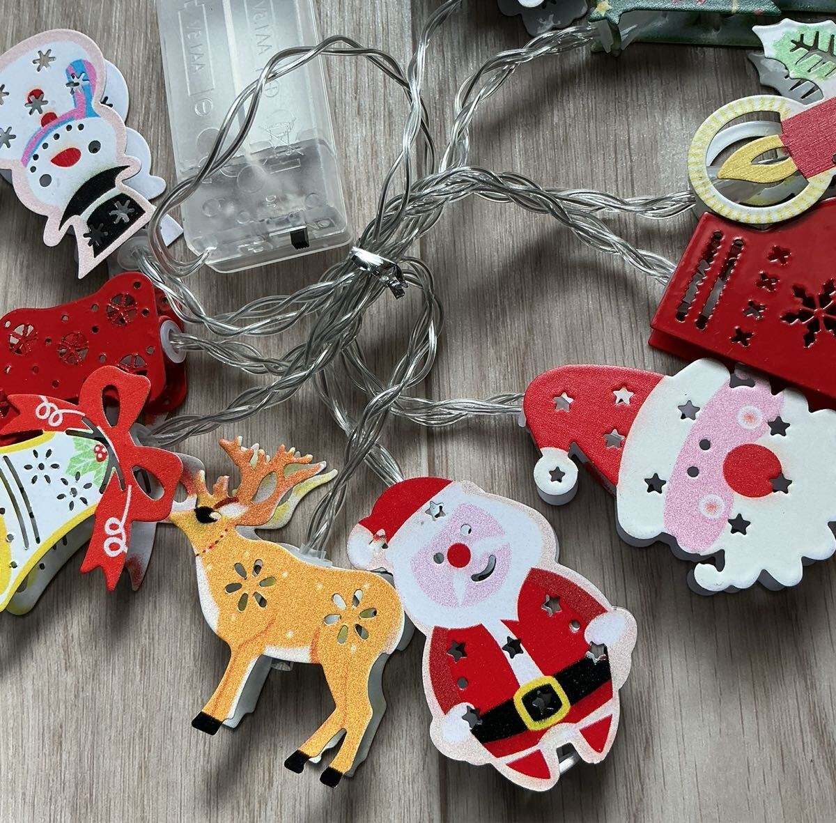 ■新品■クリスマス【LEDライト】Xmas　飾り付け　ガーランド　パーティー　サンタ　ゆきだるま　かわいい　ツリー　イルミネーション_画像3