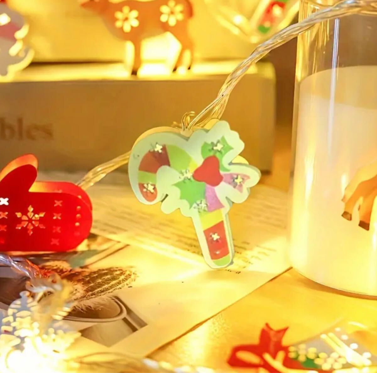 ■新品■クリスマス【LEDライト】Xmas　飾り付け　ガーランド　パーティー　サンタ　ゆきだるま　かわいい　ツリー　イルミネーション_画像7