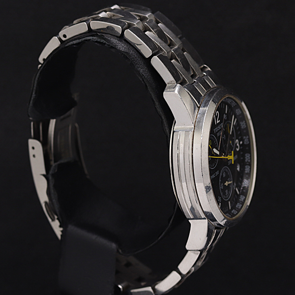 1円 稼働 ティソ PRC200 クロノグラフ T461 QZ ブラック文字盤 メンズ腕時計 2000000 11NBG MST_画像2