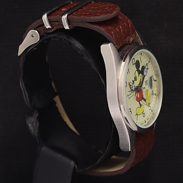 1円 保/箱付 稼働 良品 ディズニー ミッキーマウス 017/300 アイボリー文字盤 QZ レディース腕時計 3382000 11TOT MST_画像2