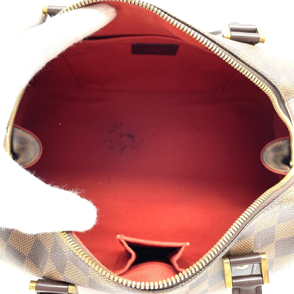 1 иен хорошая вещь LOUIS VUITTON Louis Vuitton Damier libelaMM ручная сумочка Mini Boston N41434