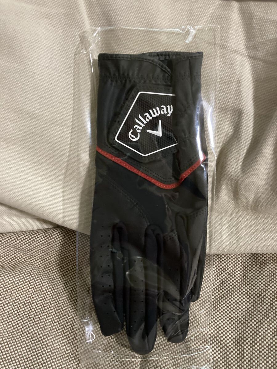 新品 Callaway Warbird Gloveキャロウェイ ゴルフグローブ ウォーバード 23JMサイズ25左2枚ブラック_画像3