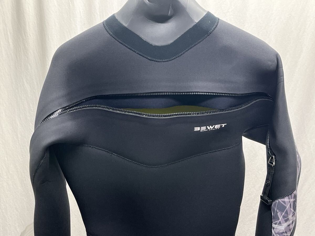 【BEWET ドライスーツ SPIDER 90s 5×3mm ブーツサイズ26cm】MLサイズ 小窓付き メンズ 日本製 サーフィン_画像4